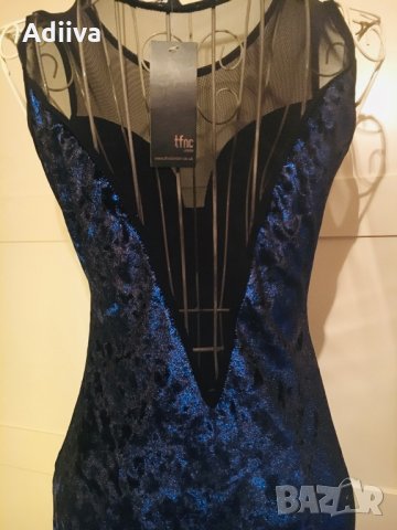 Дамска рокля в тъмно синьо с тюл Размер М, снимка 9 - Рокли - 27780537