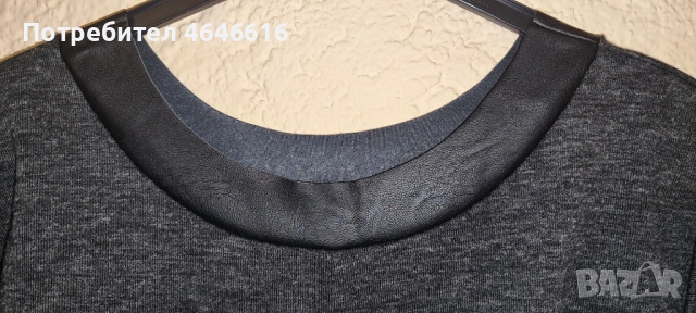 Рокля с кожени елементи, снимка 4 - Рокли - 52657132