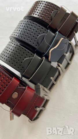 МЪЖКИ КОЛАНИ с класическа тока от естествена кожа 