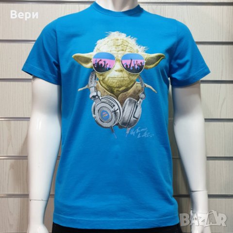 Нова мъжка тениска с трансферен печат Йода, Междузвездни войни (Star Wars)