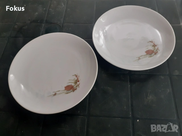 Български детски порцелан - лот от две чинии