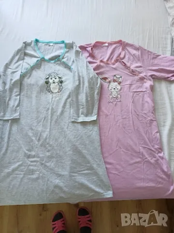 2 нощници за бременни и кърмене -ХL, снимка 4 - Дрехи за бременни - 48940469