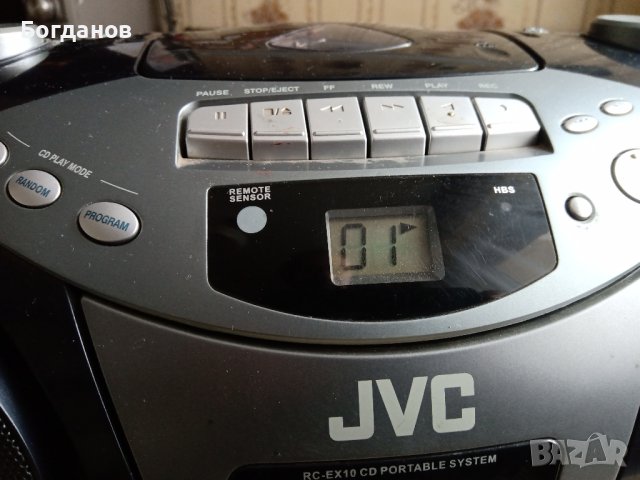 JVC RC-EX10 CD PORTABLE SYSTEM -TUNER/CD/TAPE, снимка 4 - Радиокасетофони, транзистори - 43251671