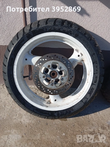 Задна гума с джанта и спирачен диск