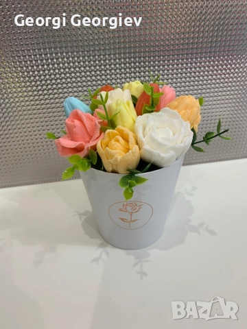 цветя изработени с глицеринов ароматен сапун и Българска роза 🌹 Стара Загора Център., снимка 11 - Декорация за дома - 52838901
