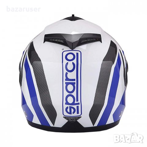 Каска за Мотор Sparco SP 505 BLUE/WHITE XS(53-54 см),S(55-56см),M(57-58 cm),L(59-60см),XL(61см),, снимка 4 - Аксесоари и консумативи - 32404045