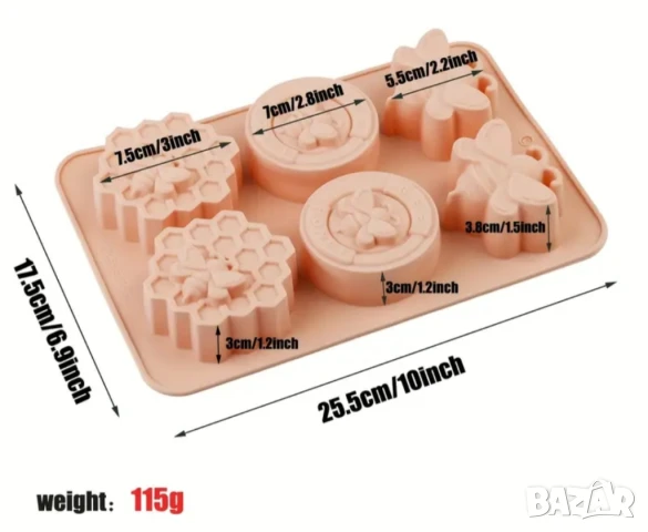 Молд пчелен кошер и пчели, снимка 2 - Форми - 50498752