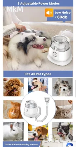 VISORA P2OS Pet Grooming Vacuum за подстригване и прахосмукачка за котета и кучета , снимка 7 - За кучета - 50137091