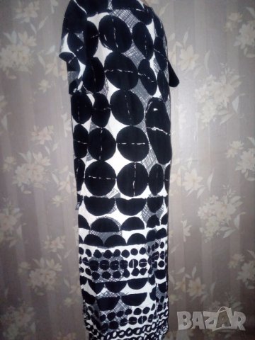 Didi S/M-Нова права рокля в черно и бяло, снимка 9 - Рокли - 32360867