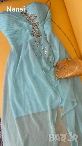 Уникална рокля с красиви камъни, снимка 13 - Рокли - 50956256