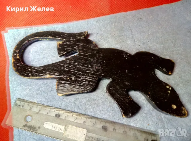 ИГУАНА ГУЩЕР ФИГУРАЛЕН ДЕКОРАТИВЕН ДЪРВЕН АРТ СУВЕНИР РЪЧНА ИЗРАБОТКА 47620, снимка 4 - Статуетки - 47695323