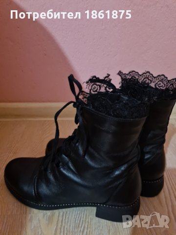 Дамски боти ест кожа, снимка 4 - Дамски боти - 35138110