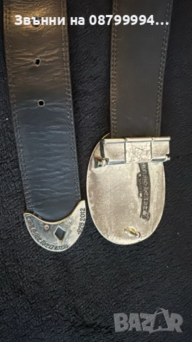 Сребърен колан проба 925 CHROME HEART Buckle Belt, снимка 2 - Колани - 52868417