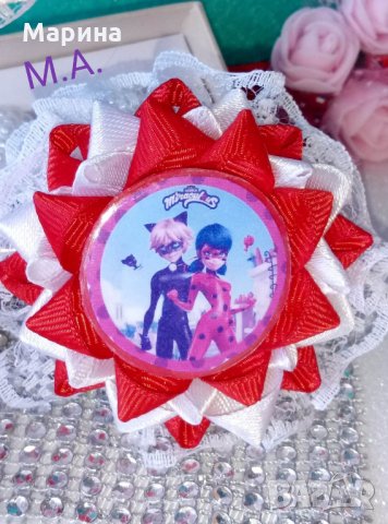 Детски Аксесоари за коса с панделка КАЛИНКАТА  и ЧЕРНИЯ КОТАРАК!, снимка 3 - Шноли, диадеми, ленти - 28743446