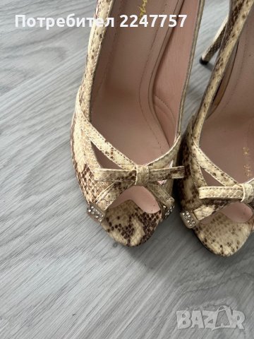 Леопардови обувки размер 38, снимка 2 - Дамски обувки на ток - 43848933