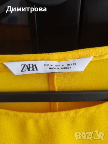 Дамска жълта рокля, туника Zara, размер М, снимка 2 - Туники - 51157079