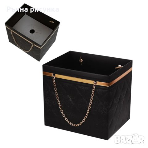 Подаръчна кутия "Чантичка" с дръжки от синджир /10 броя в стек/, снимка 4 - Декорация за дома - 44081417