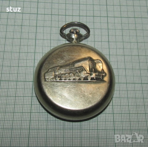 Джобен часовник Молния с локомотив, снимка 6 - Антикварни и старинни предмети - 52939238