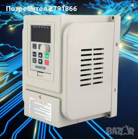 Еднофазен инверторен PWM 220V AC честотен преобразувател VFD контролер на скоростта 2.2kW max, снимка 8 - Друга електроника - 51690200