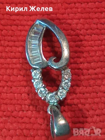 РАЗКОШЕН СКЪПОЦЕНЕН СРЕБЪРЕН МЕДАЛЬОН СРЕБРО 925 с БЯЛА ПОЗЛАТА ФАСЕТИРАН МОЙСАТИН и ЦИРКОНИ 19417, снимка 16 - Колиета, медальони, синджири - 49682618