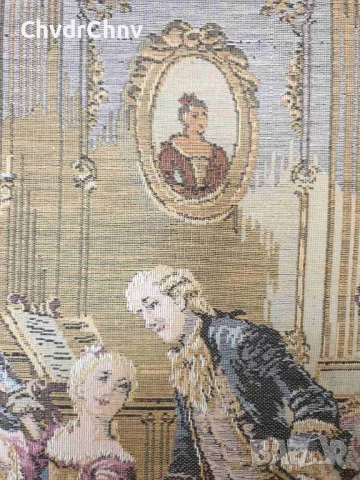 дървена рамка 148x51см/голям стар френски гоблен/барокова картина, снимка 10 - Гоблени - 50524010