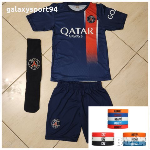 Детски екип Мбапе + Гривна Мбапе 2023/24 Детско от 4 до 16г Ново ПАРИЖ, снимка 10 - Футбол - 40328172