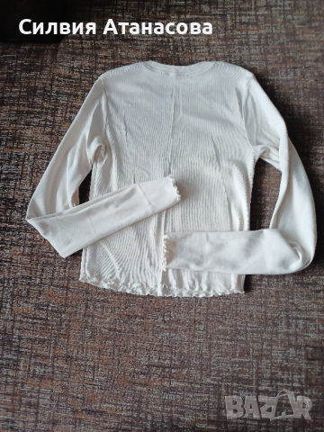 Блуза рипс къса нова S, снимка 2 - Блузи с дълъг ръкав и пуловери - 44841731