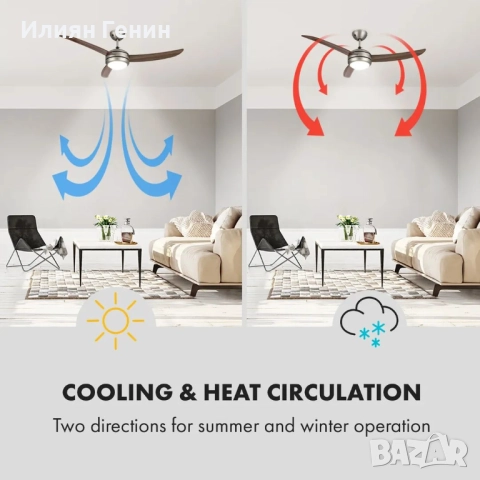 Klarstein El Paso таванен вентилатор , снимка 6 - Вентилатори - 51479292