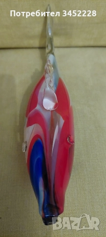 фигура стъклена риба за колекционери , снимка 4 - Антикварни и старинни предмети - 51861125