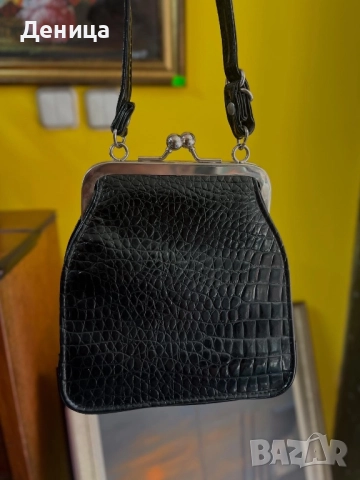 Винтидж чанта Малка чанта с любимата за мен закопчалка тип „целувка“ и текстурирана, релефна повърхн, снимка 7 - Чанти - 51479090