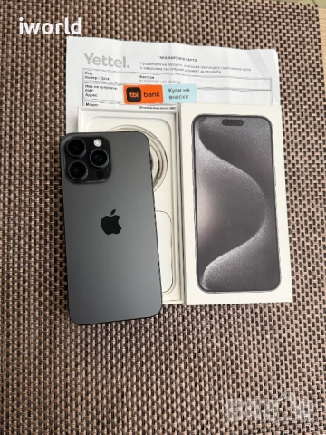 36м гаранция❗️ iPhone 15 Pro MAX ❗️Лизинг от 50лв/м ❗️BLACK Titanium❗️