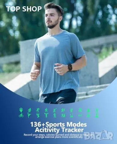 Нов Умен Часовник - HD Дисплей, Сърдечен Ритъм, Спортни Режими, снимка 3 - Смарт гривни - 49249411