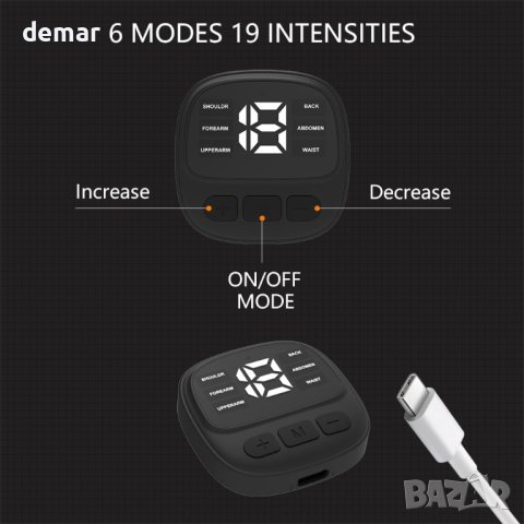 Фитнес стимулатор за корем 6 режима, 19 нива на интензитет, снимка 3 - Фитнес уреди - 43079797