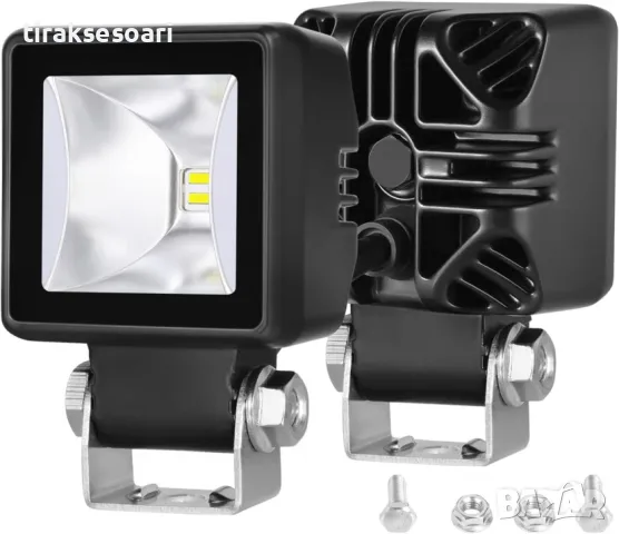 Комплект 4 Броя LED Халогени Фарове за Джип Офроуд Offroad с бял DRL, снимка 6 - Аксесоари и консумативи - 48313063