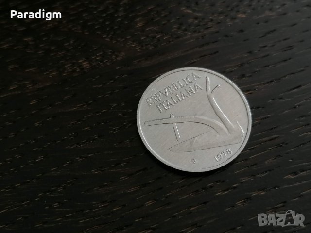 Монета - Италия - 10 лири | 1978г., снимка 2 - Нумизматика и бонистика - 27744353