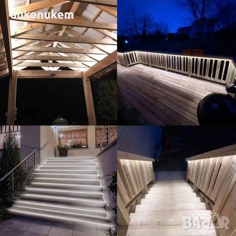 LED лента за външна и вътрешна употреба 5 м, топло бяла светлина, IP67, снимка 3 - Лед осветление - 53018558