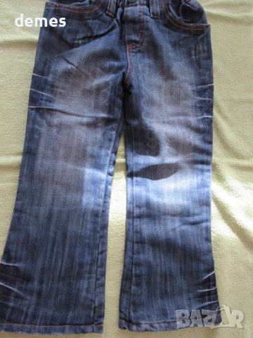 Дънков панталон с подплата за момиче, нов, размер 7-8/год./