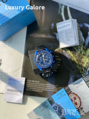 Мъжки часовник OMEGAxSwatch MISSION TO NEPTUNE с кварцов механизъм, снимка 2 - Мъжки - 37005271