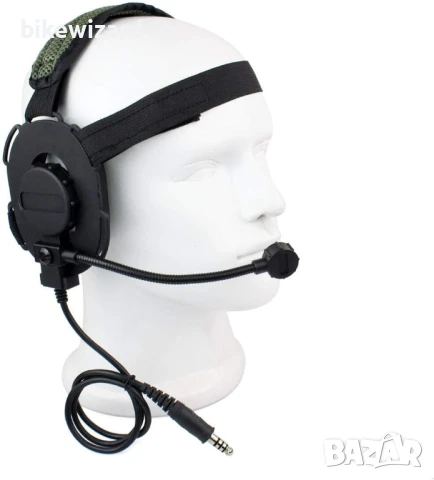 Регулируеми тактически слушалки Z Tactical CS с PTT за уоки-токи НОВО, снимка 4 - Други - 51390478