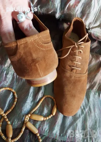 Естествен велур / модел Оксфорд "Akira" / голям размер , снимка 10 - Дамски ежедневни обувки - 47265209