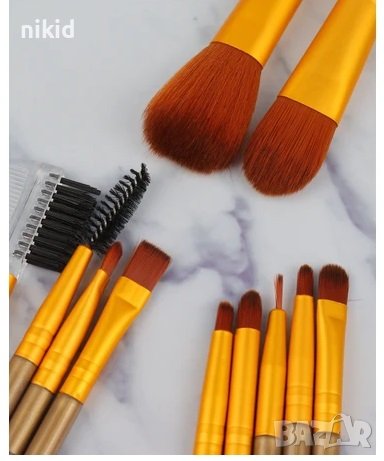 12 бр професионални четки за грим сенки руж очи в кутия, снимка 4 - Други - 40335269