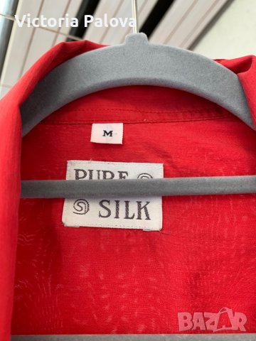 Копринена риза PURE SILK, снимка 4 - Ризи - 37956321