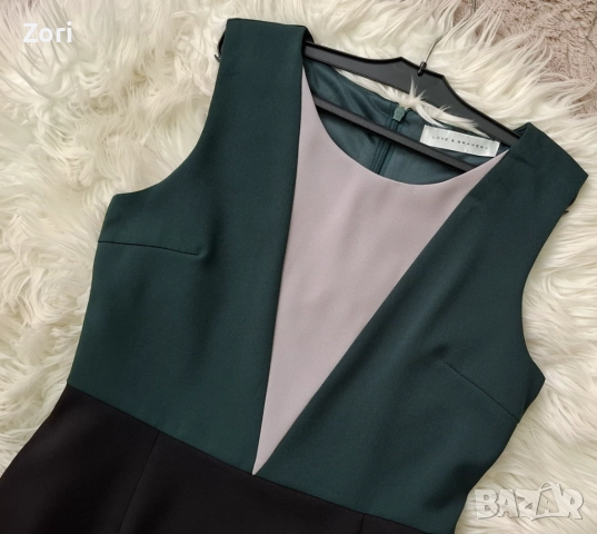 Кукленска рокля в зелено-черно-бежово цветове, снимка 2 - Рокли - 52787340