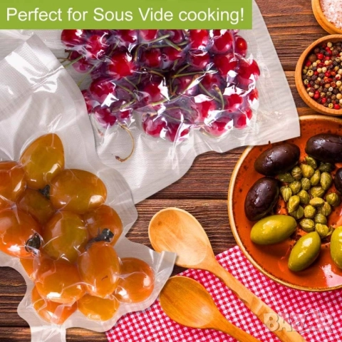 200бр! 15х25см немски вакуум пликове, гофрирани, професионални, VacYaYa, снимка 5 - Други - 52499973