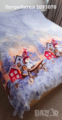 Коледно одеяло 200/230см, снимка 2 - Олекотени завивки и одеяла - 52375547