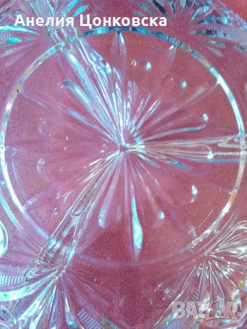 Масивно кристално плато,чиния, снимка 4 - Чинии - 27978274