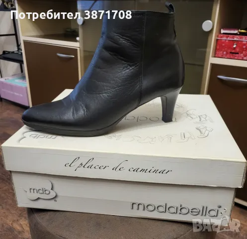 Боти с ток , естествена кожа, снимка 4 - Дамски боти - 49686177