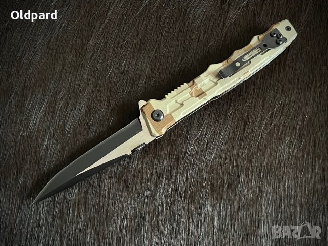 Сгъваем нож (flipper) във военен стил Linder Slingshot. (337912), снимка 7 - Ножове - 43032779