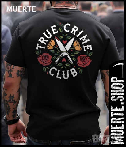 Тениска с щампа TRUE CRIME CLUB