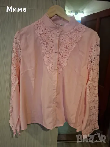 Дамска блуза с дантела, снимка 1